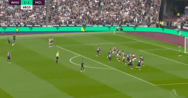 扳平比分！曹法尔自摆乌龙 曼城暂2-2西汉姆联