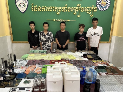 柬埔寨警方查获44公斤毒品，逮捕4越南籍1台湾籍嫌疑人