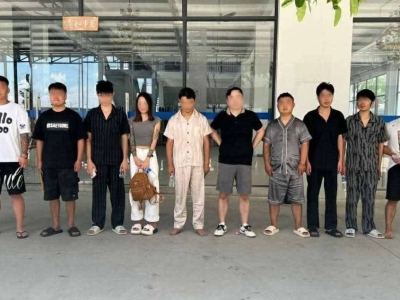 柬埔寨白马省查获10名非法居留中国籍人员