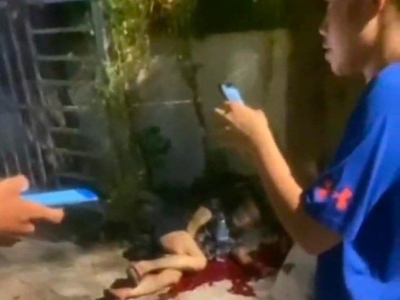 金边突发事件，中国男子情绪失控当街割腕