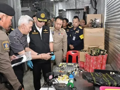 春武里大型电子烟工厂遭突袭！超9万件物品被查扣