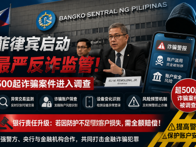 《反金融账户诈骗法》生效，菲律宾超500起案件被调查