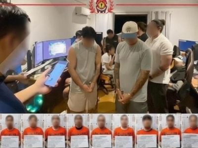 菲警方突袭高档别墅抓人，意外捣毁地下博彩窝点控制13人