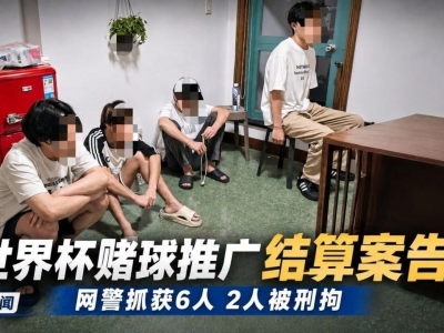 靠世界杯赌球推广月入10万？6人团伙被警方端掉