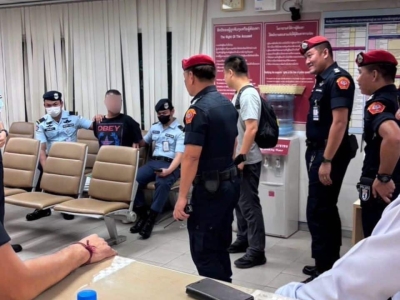 素万那普机场惊魂：俄罗斯男子跳楼未遂被阻