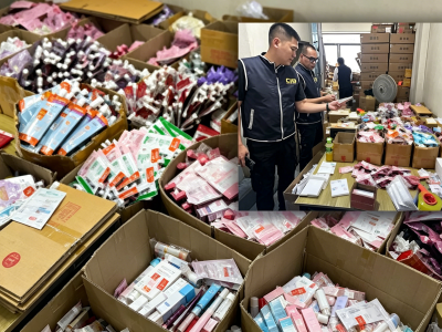 泰国查获70万件假化妆品，3名中国人被捕