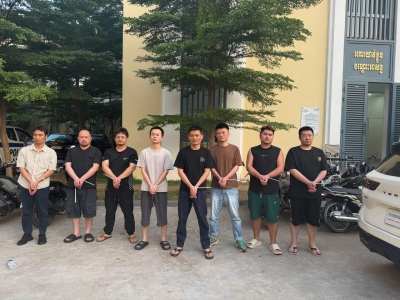 金边电诈团伙65人被捕，中国籍嫌疑人8人牵扯其中