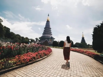 泰国茵他农皇家双子塔｜国王与王后塔攻略与赏花指南