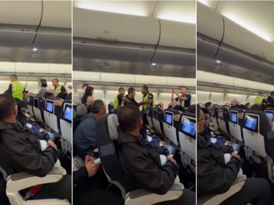 胆太大！中国男子飞机上摸空姐，落地直接被抓