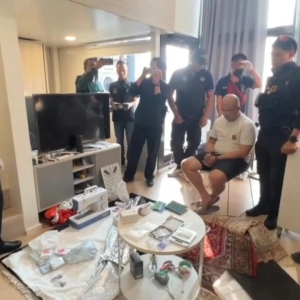 台湾毒枭在曼谷走私毒品被捕