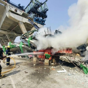 祸不单行！泰国拉玛二路工地事故后再遇火灾！