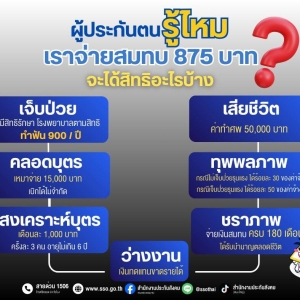 875泰铢换哪些保障？泰国社保七大权益公开