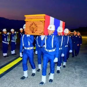 两名泰国飞行员训练事故殉职，空军举行仪式