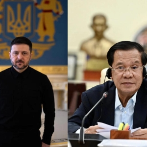 乌克兰总统与柬埔寨元首通话：商讨合作及建交35周年筹备