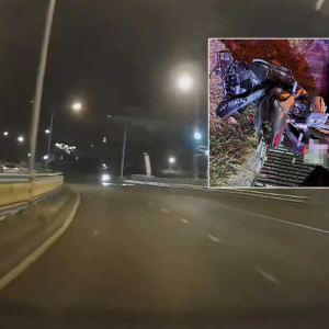 摩托车高速滑倒！骑手查龙副警督抢救无效死亡