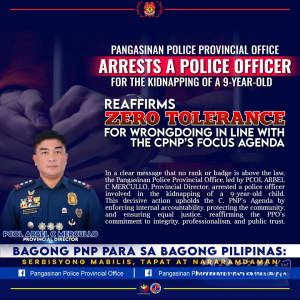 菲律宾现役警员绑架9岁女童，社会震惊！