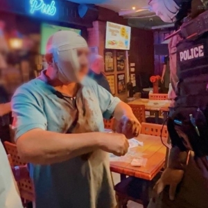 一刀缝30余针！芭提雅酒吧惊现刀袭