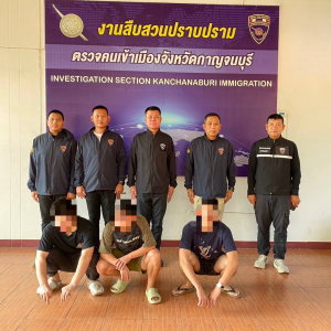 三名中国男子偷渡入境泰国，藏身北碧度假村被捕