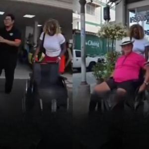 芭提雅暖心一幕！摩的司机出手帮残疾白人老头