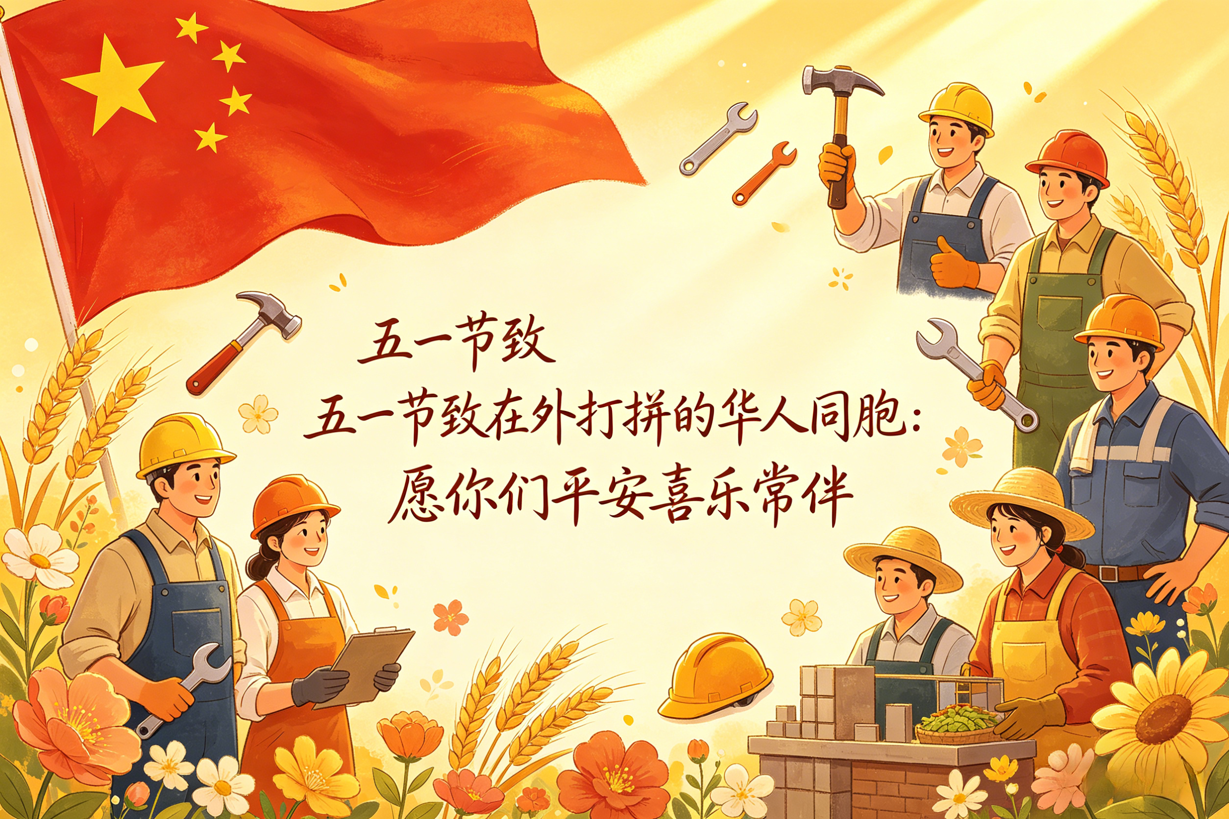 五一节致在外打拼的华人同胞：愿你们平安喜