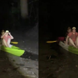 甲米运河惊险一夜！外国夫妻划艇被困泥滩，暴雨中获救
