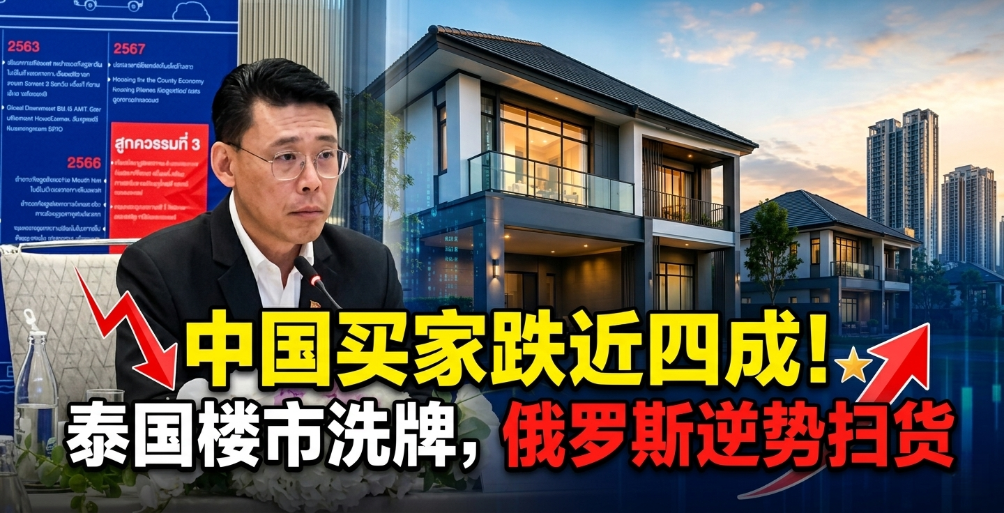 中国买家跌近四成！泰国楼市洗牌，俄罗斯逆势扫货