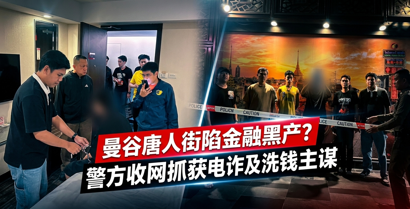 曼谷唐人街陷金融黑产？警方收网抓获电诈及洗钱主谋
