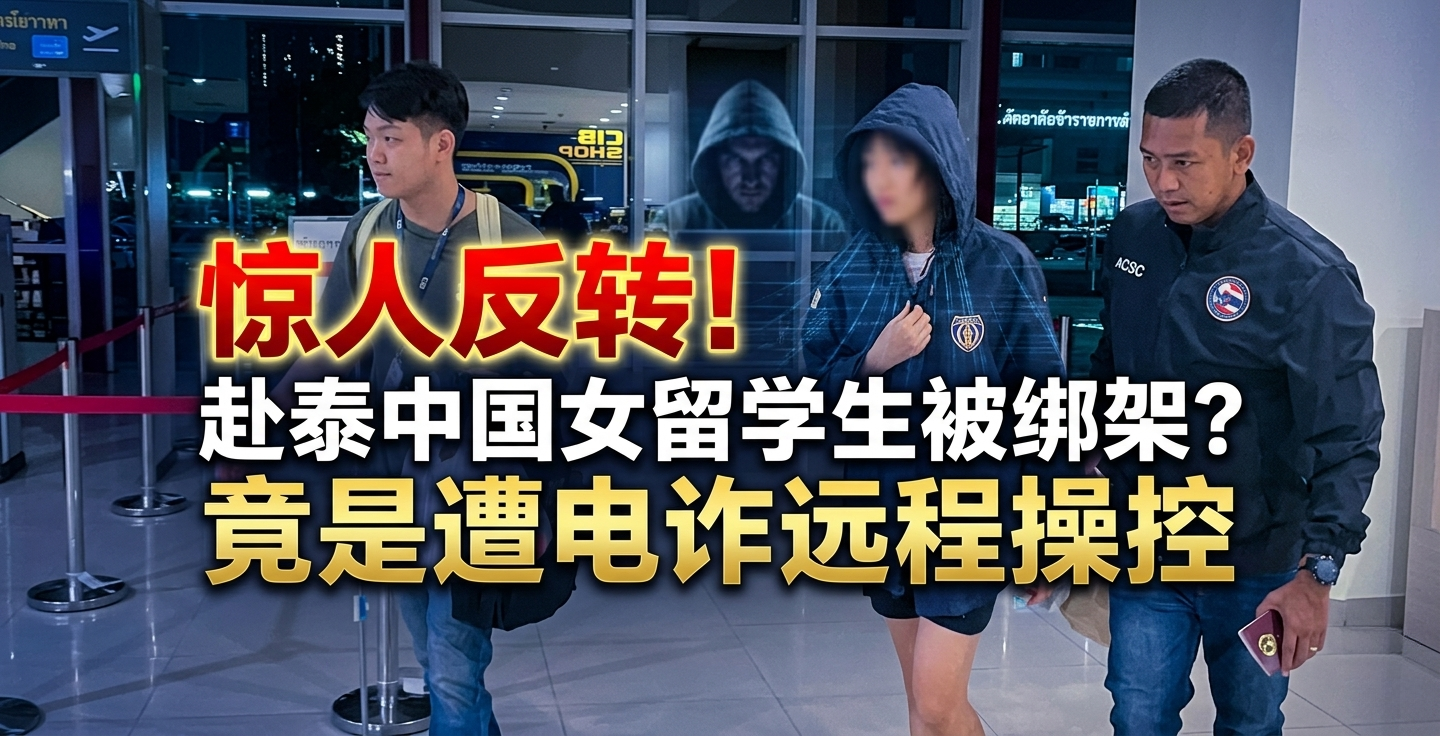 惊人反转！赴泰中国女留学生被绑架？竟是遭电诈远程操控