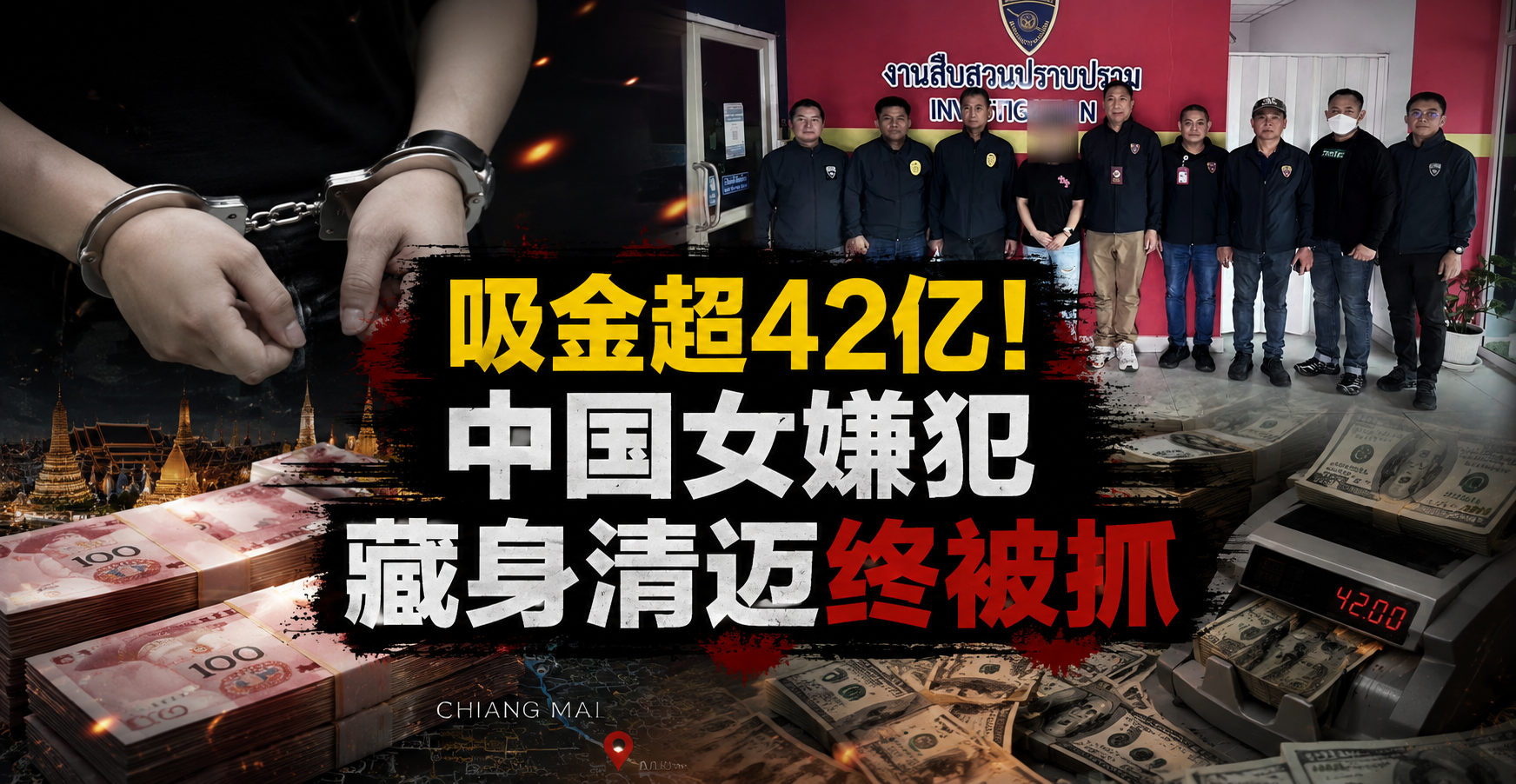 吸金超42亿！中国女嫌犯藏身清迈终被抓